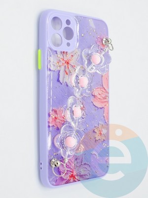 Накладка пластиковая с цепочкой для Apple iPhone 11 Pro Max сиреневая - фото 47768