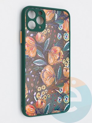 Накладка пластиковая с картинкой для Apple iPhone 11 Pro Max зеленая - фото 47811