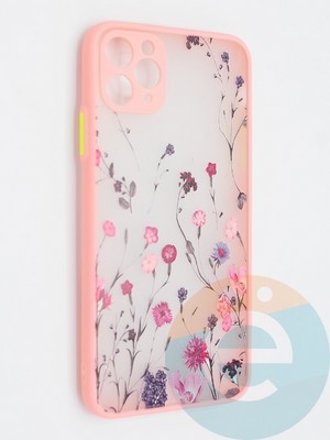 Накладка пластиковая с картинкой для Apple iPhone 11 Pro Max розовая - фото 47813