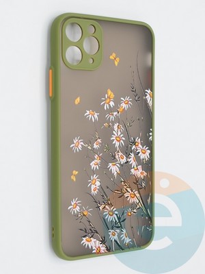 Накладка пластиковая с картинкой для Apple iPhone 11 Pro Max хаки - фото 47815