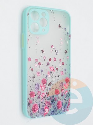 Накладка пластиковая с картинкой для Apple iPhone 11 Pro бирюзовая - фото 47816