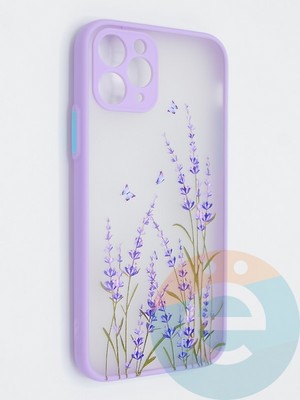 Накладка пластиковая с картинкой для Apple iPhone 11 Pro сиреневая - фото 47821