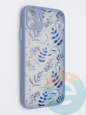 Накладка пластиковая с картинкой для Apple iPhone 11 голубая - фото 47824