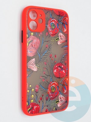 Накладка пластиковая с картинкой для Apple iPhone 11 красная - фото 47826