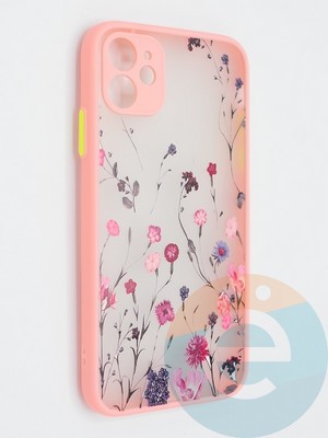 Накладка пластиковая с картинкой для Apple iPhone 11 розовая - фото 47827