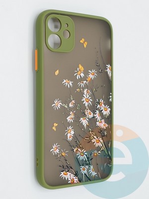 Накладка пластиковая с картинкой для Apple iPhone 11 хаки - фото 47829