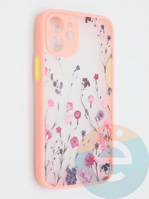 Накладка пластиковая с картинкой для Apple iPhone 12 Mini розовая - фото 47835