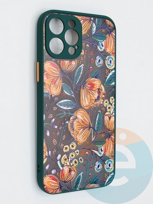 Накладка пластиковая с картинкой для Apple iPhone 12 Pro Max зеленая - фото 47840