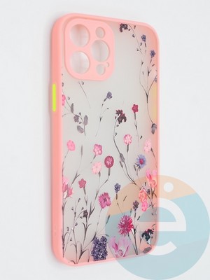 Накладка пластиковая с картинкой для Apple iPhone 12 Pro Max розовая - фото 47842