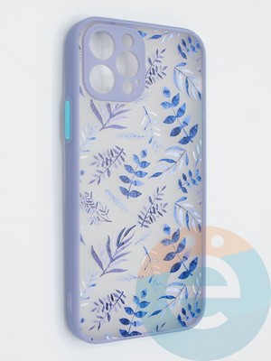Накладка пластиковая с картинкой для Apple iPhone 12 Pro голубая - фото 47846