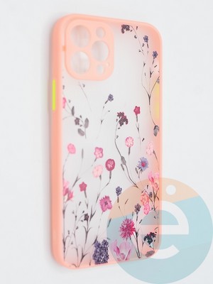 Накладка пластиковая с картинкой для Apple iPhone 12 Pro розовая - фото 47849