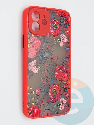 Накладка пластиковая с картинкой для Apple iPhone 12 красная - фото 47855