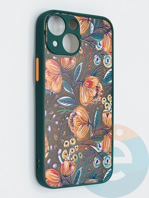 Накладка пластиковая с картинкой для Apple iPhone 13 Mini зеленая - фото 47861