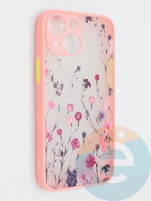 Накладка пластиковая с картинкой для Apple iPhone 13 Mini розовая - фото 47863