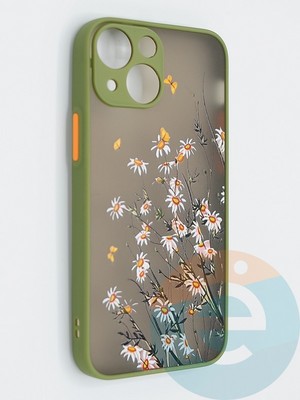 Накладка пластиковая с картинкой для Apple iPhone 13 Mini хаки - фото 47865