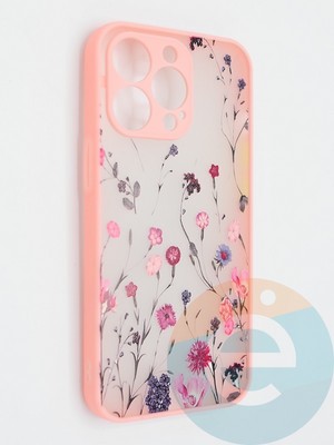 Накладка пластиковая с картинкой для Apple iPhone 13 Pro розовая - фото 47877