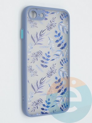 Накладка пластиковая с картинкой для Apple iPhone 7/8/SE 2020 голубая - фото 48808