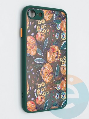 Накладка пластиковая с картинкой для Apple iPhone 7/8/SE 2020 зеленая - фото 48809