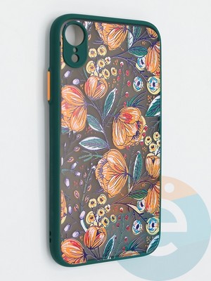 Накладка пластиковая с картинкой для Apple iPhone XR зеленая - фото 47907