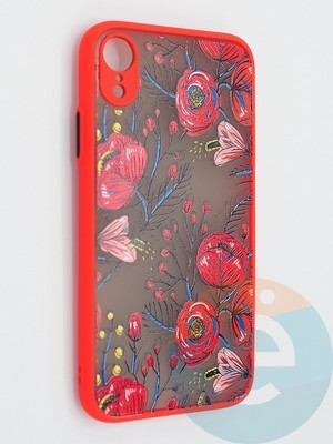 Накладка пластиковая с картинкой для Apple iPhone XR красная - фото 47908