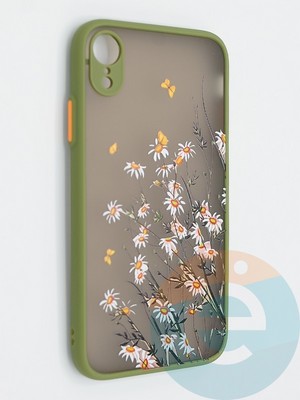 Накладка пластиковая с картинкой для Apple iPhone XR хаки - фото 47904