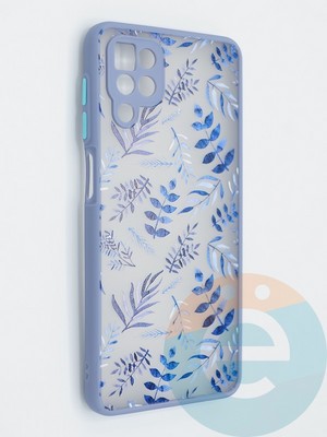 Накладка пластиковая с картинкой для Samsung Galaxy A12 голубая - фото 47926