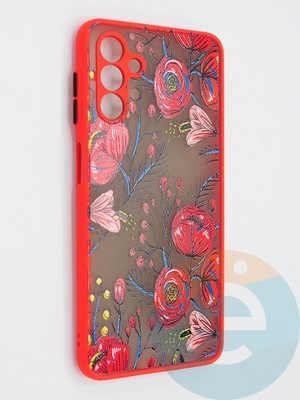 Накладка пластиковая с картинкой для Samsung Galaxy A13 4G красная - фото 47935
