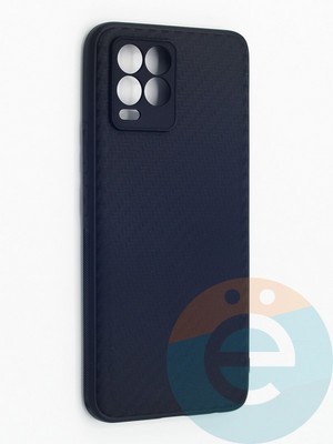 Накладка карбон для Realme 8 черная - фото 48258