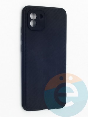 Накладка карбон для Samsung Galaxy A03 черная - фото 48263