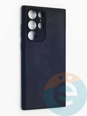 Накладка карбон для Samsung Galaxy S22 Ultra черная - фото 48270