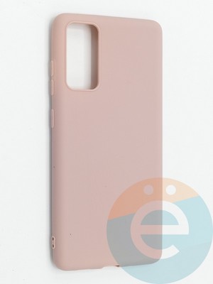 Накладка силиконовая Soft Touch ультратонкая для Samsung Galaxy S20FE пудровая - фото 48379