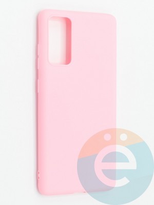 Накладка силиконовая Soft Touch ультратонкая для Samsung Galaxy S20FE розовая - фото 48380