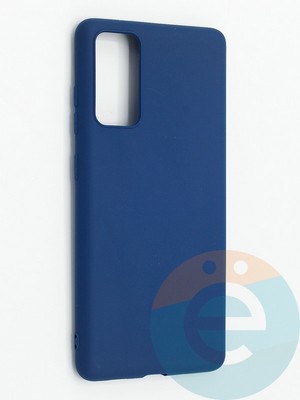 Накладка силиконовая Soft Touch ультратонкая для Samsung Galaxy S20FE синяя - фото 48381