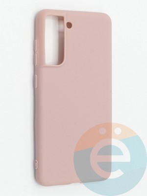 Накладка силиконовая Soft Touch ультратонкая для Samsung Galaxy S21FE пудровая - фото 48384