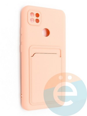 Накладка Soft touch с кармашком для Xiaomi Redmi 9C/10A розовая - фото 48582