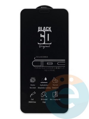Защитное стекло 6D с полной проклейкой на Huawei Honor X8 черное - фото 48814