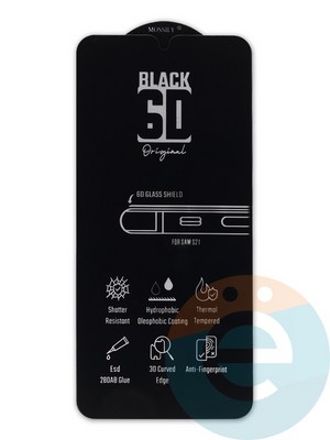 Защитное стекло 6D с полной проклейкой на Samsung Galaxy S21 черное - фото 48816
