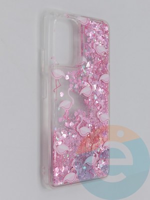 Накладка Переливашка на Poco F3/Mi 11i/Redmi K40 фламинго - фото 48870