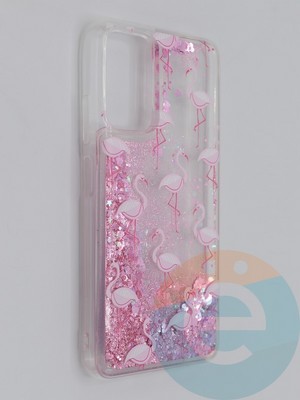 Накладка Переливашка на Poco M4 Pro 5G фламинго - фото 48886