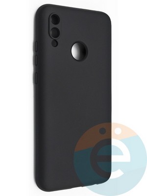 Накладка Silicone Cover (без логотипа, с защитой камеры) для Huawei P-Smart 2019/Honor 10 Lite черная - фото 48987