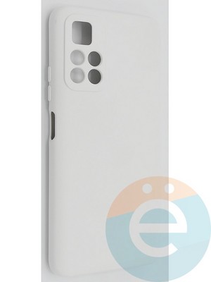 Накладка Silicone Cover (без логотипа, с защитой камеры) для Poco M4 Pro 5G молочная - фото 49009