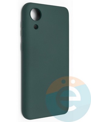 Накладка Silicone Cover (без логотипа, с защитой камеры) для Samsung Galaxy A03 Core зеленая - фото 49016