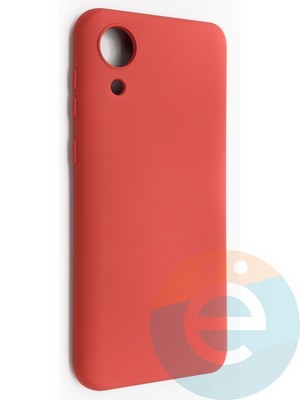 Накладка Silicone Cover (без логотипа, с защитой камеры) для Samsung Galaxy A03 Core красная - фото 49017