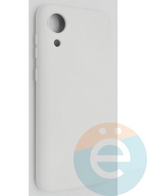 Накладка Silicone Cover (без логотипа, с защитой камеры) для Samsung Galaxy A03 Core молочная - фото 49018