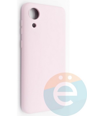 Накладка Silicone Cover (без логотипа, с защитой камеры) для Samsung Galaxy A03 Core розовая - фото 49020