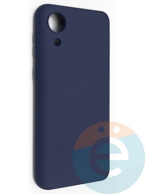 Накладка Silicone Cover (без логотипа, с защитой камеры) для Samsung Galaxy A03 Core синяя - фото 49021