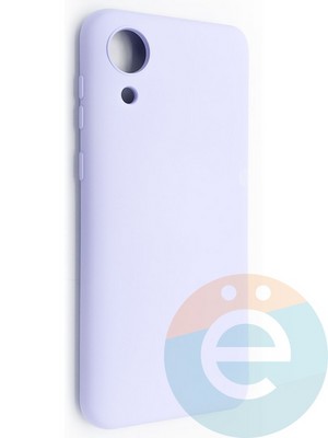 Накладка Silicone Cover (без логотипа, с защитой камеры) для Samsung Galaxy A03 Core сиреневая - фото 49022
