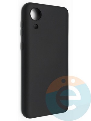 Накладка Silicone Cover (без логотипа, с защитой камеры) для Samsung Galaxy A03 Core черная - фото 49023