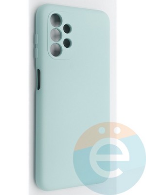 Накладка Silicone Cover (без логотипа, с защитой камеры) для Samsung Galaxy A13 4G бирюзовая - фото 49033