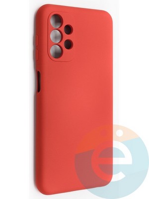 Накладка Silicone Cover (без логотипа, с защитой камеры) для Samsung Galaxy A13 4G красная - фото 49035